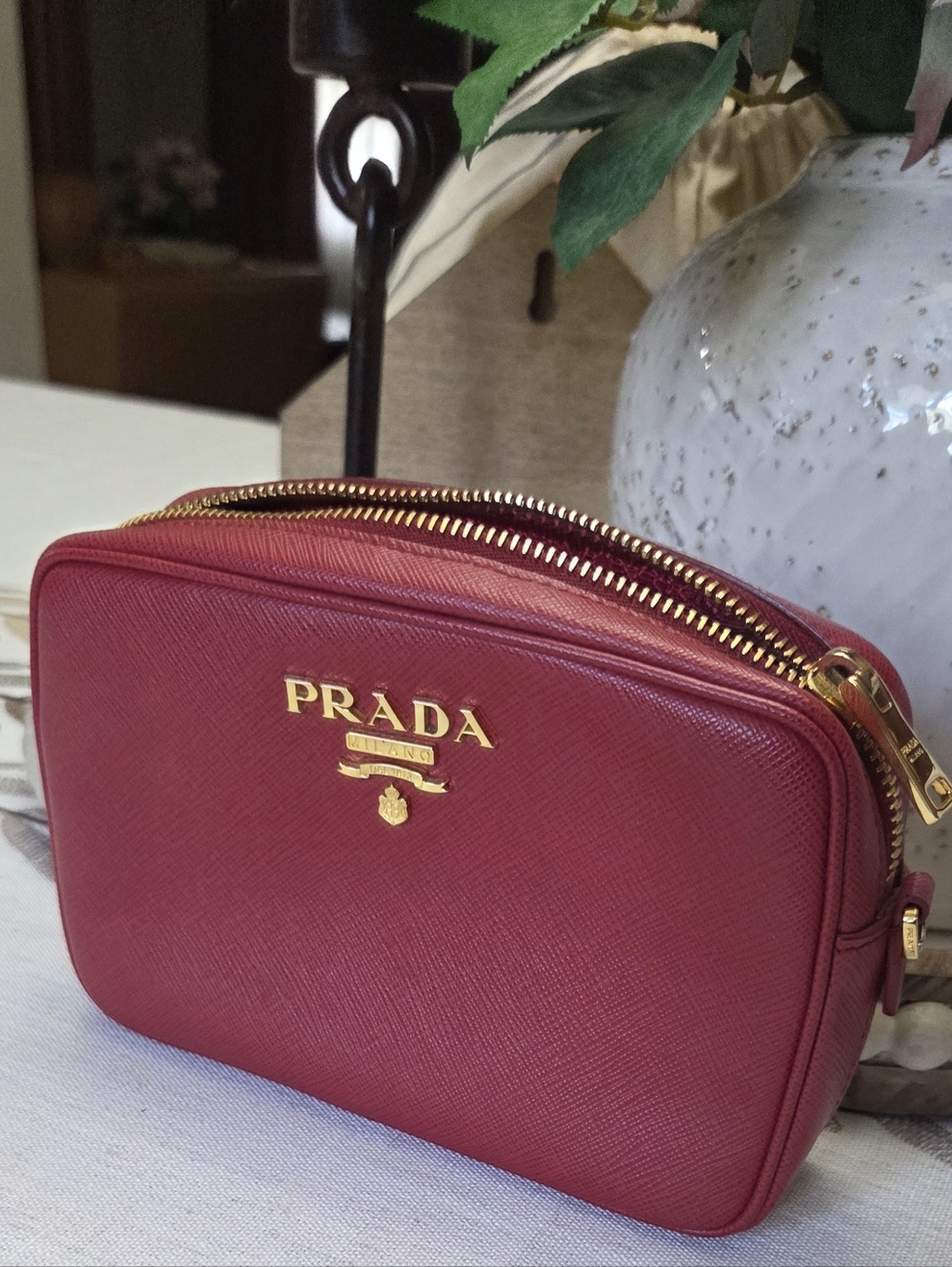 Prada Saffiano Mini Camera Crossbody Bag. LIKE NEW .